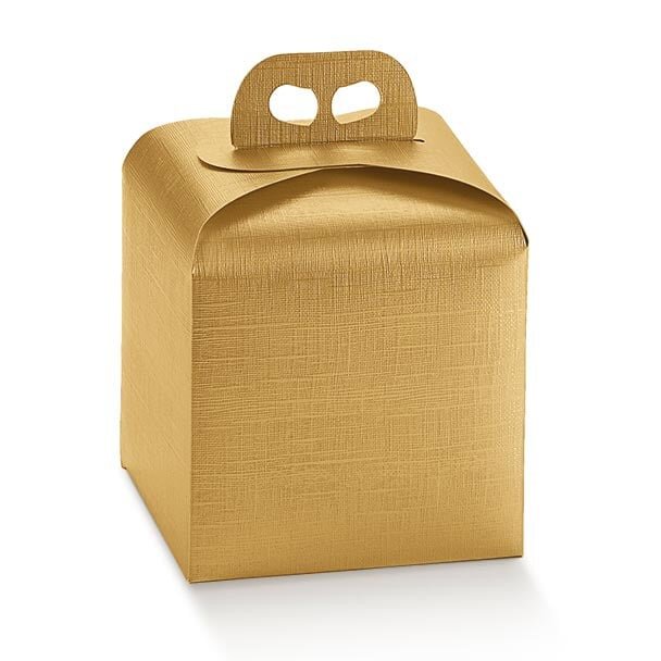 HANDLE GIFTBOX GOLD 20X20X18 X50(35071)